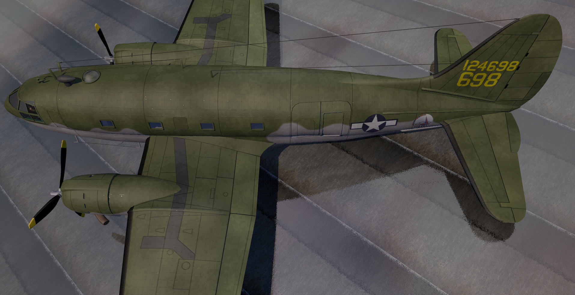 Curtiss-Wright C-46 Commando 3D model_10