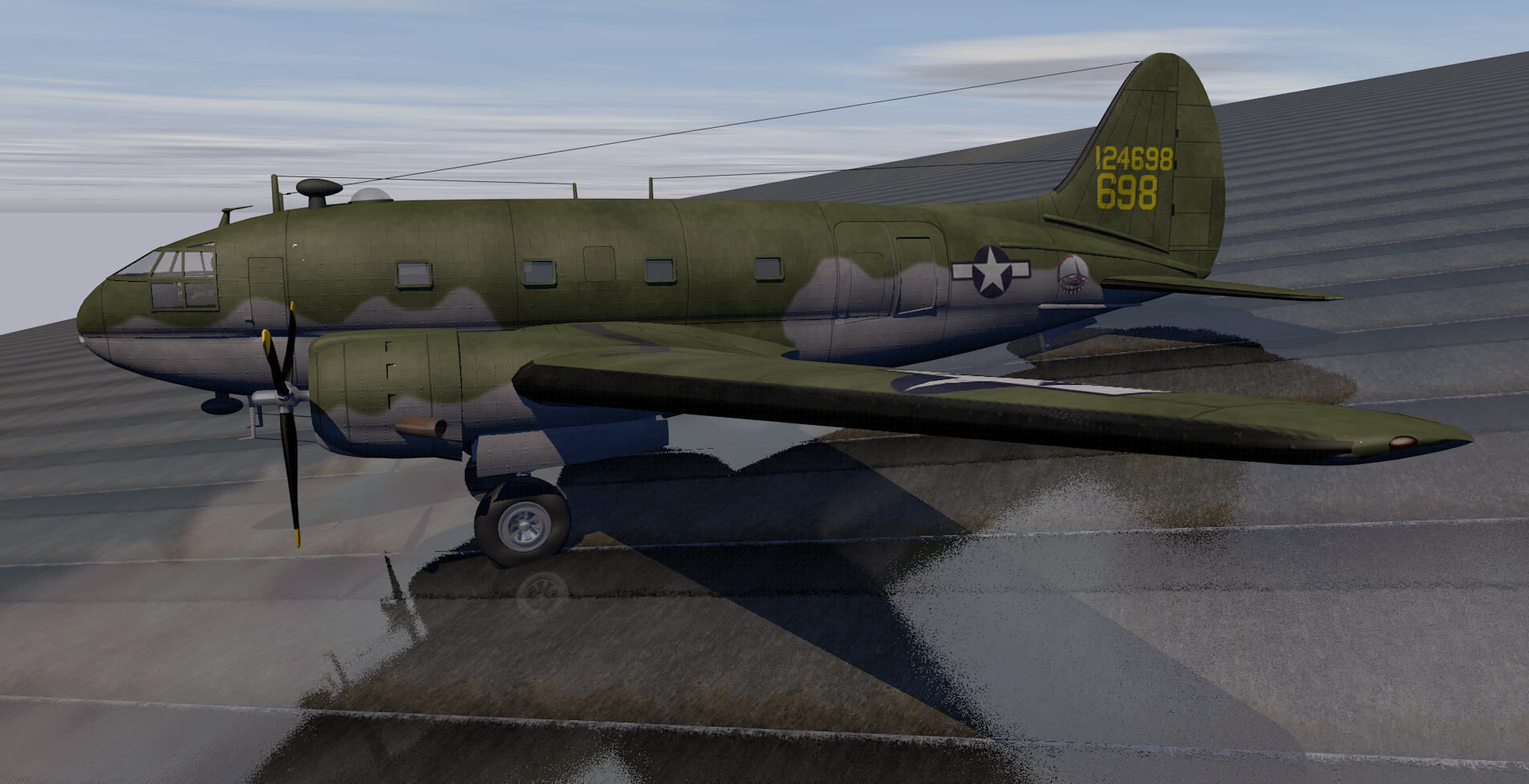 Curtiss-Wright C-46 Commando 3D model_5