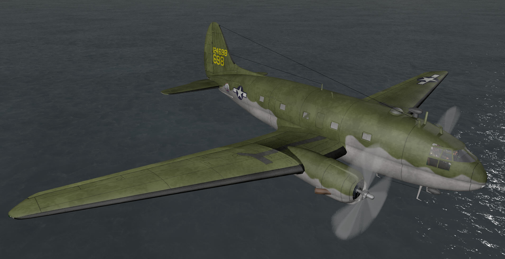 Curtiss-Wright C-46 Commando 3D model_11