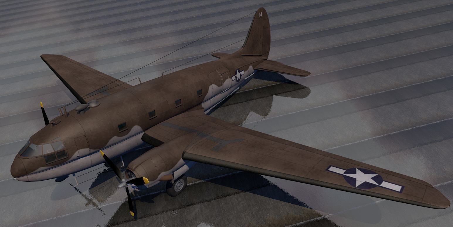 Curtiss-Wright C-46 Commando 3D model_3