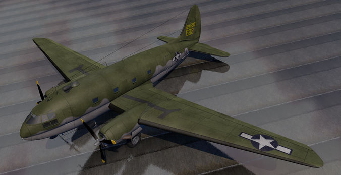 Curtiss-Wright C-46 Commando 3D model