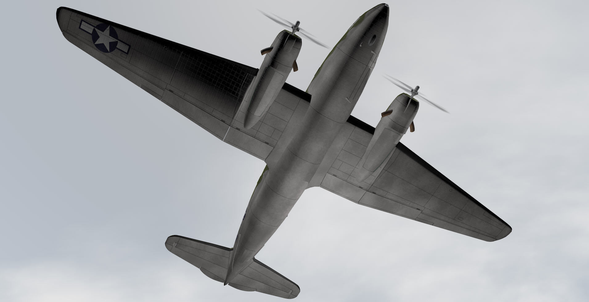 Curtiss-Wright C-46 Commando 3D model_14