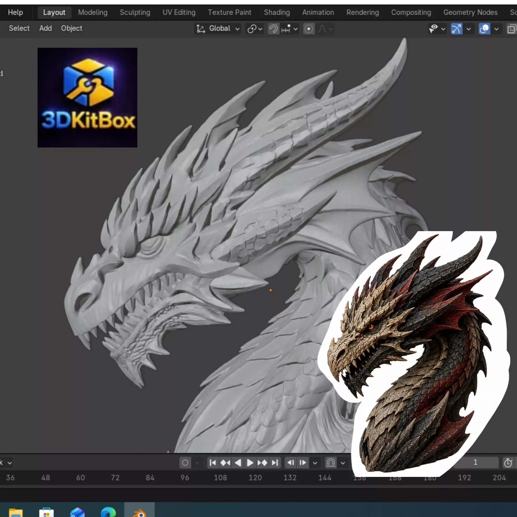 Ancient Dragon STL File 3D print model