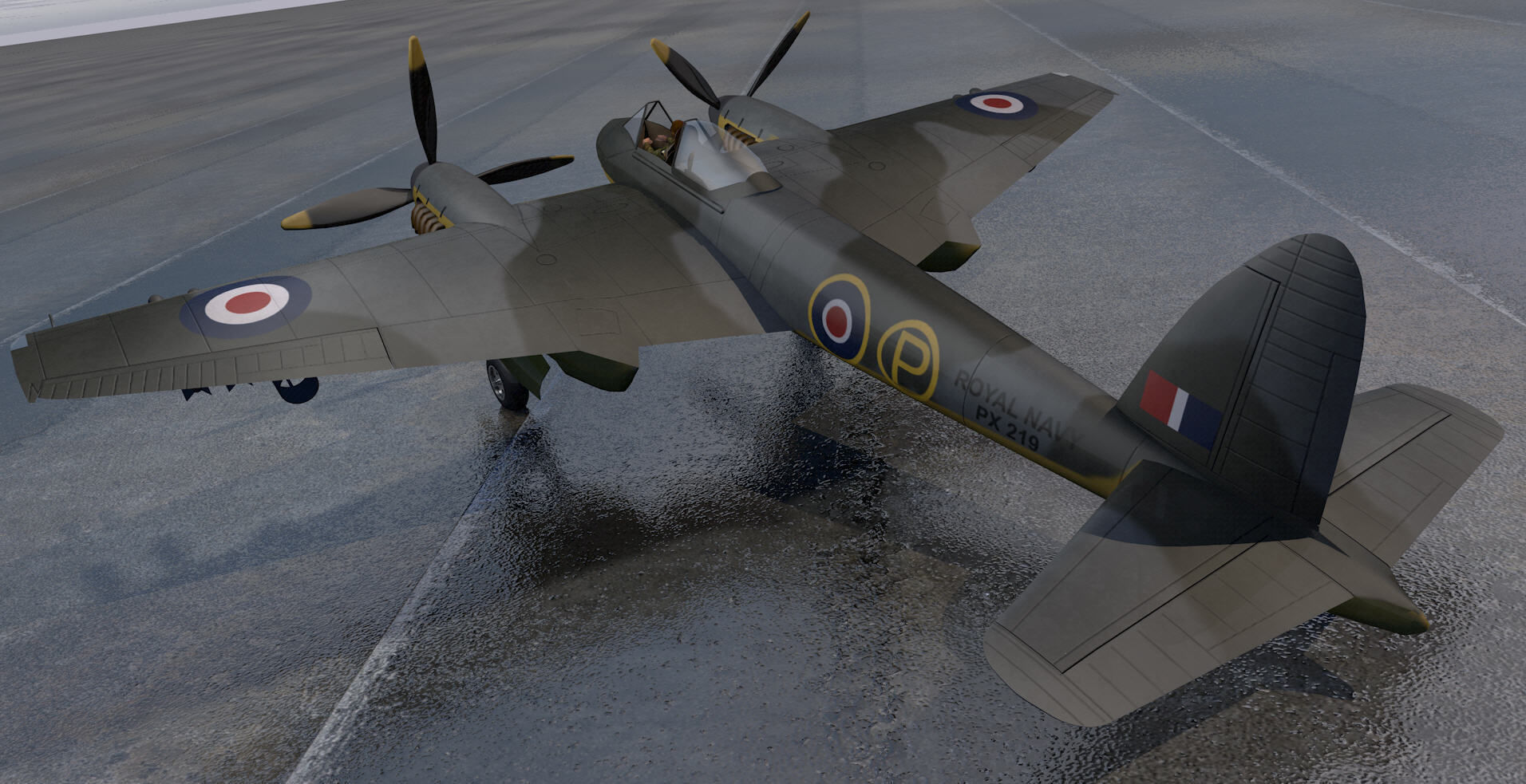DeHavilland Hornet F Mk-1 3D model_1