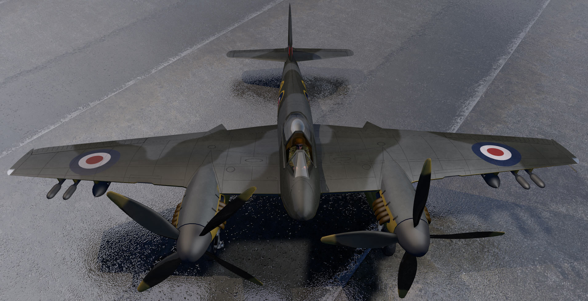 DeHavilland Hornet F Mk-1 3D model_3