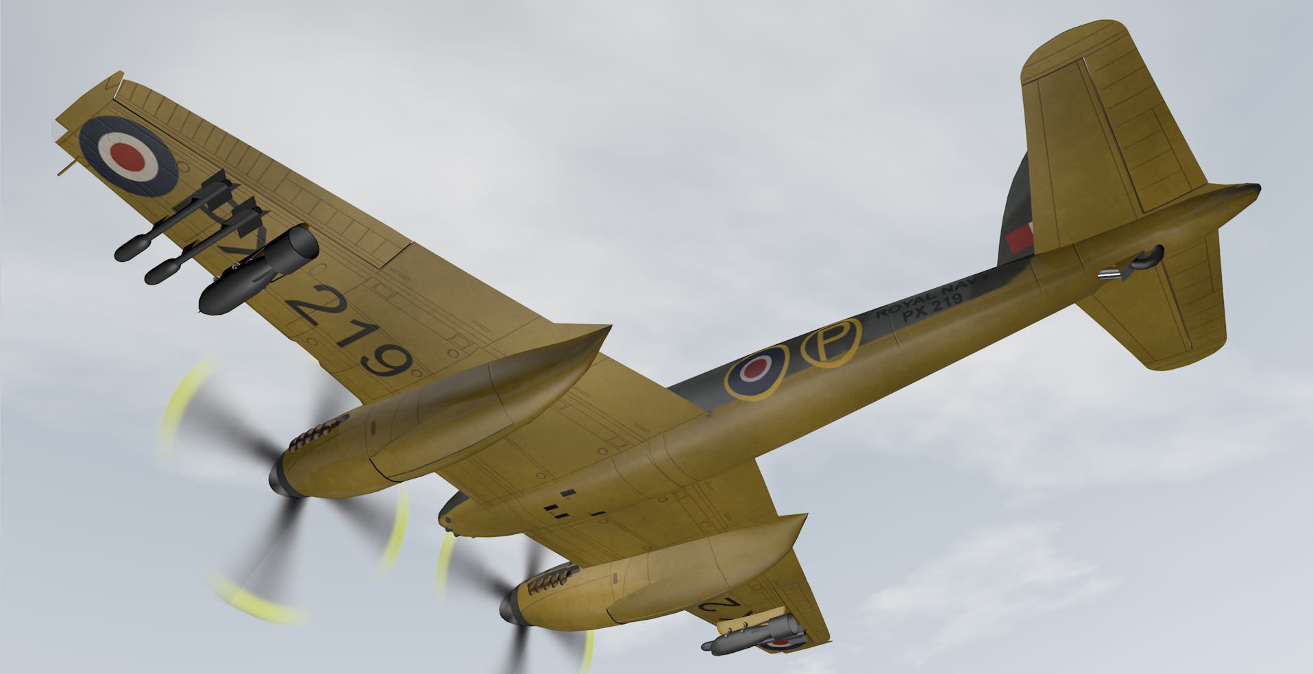 DeHavilland Hornet F Mk-1 3D model_10