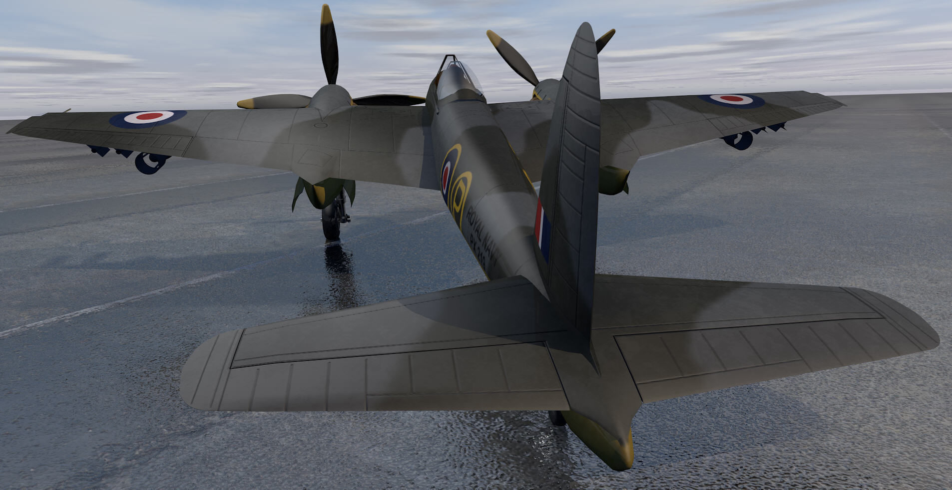 DeHavilland Hornet F Mk-1 3D model_4
