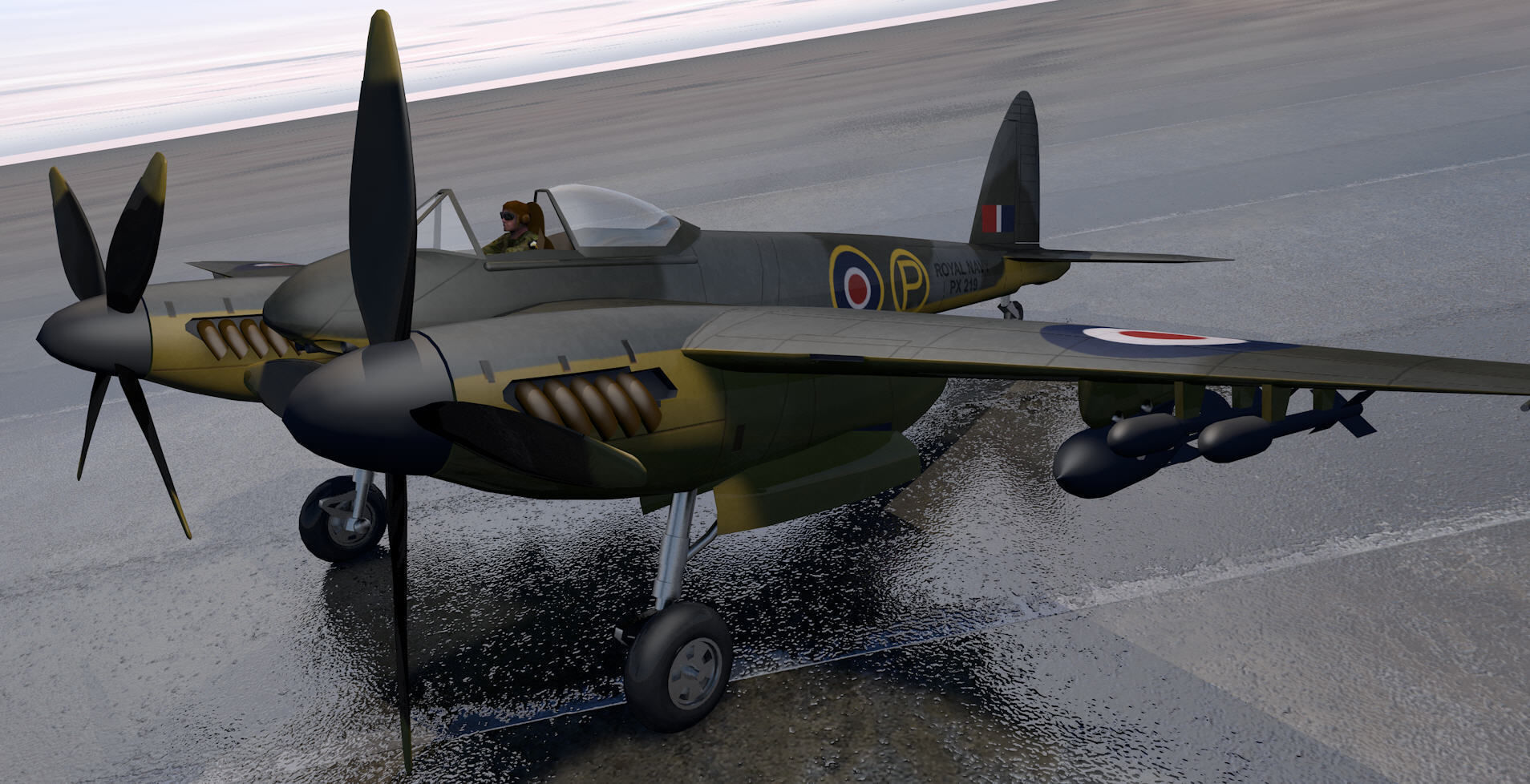 DeHavilland Hornet F Mk-1 3D model_6