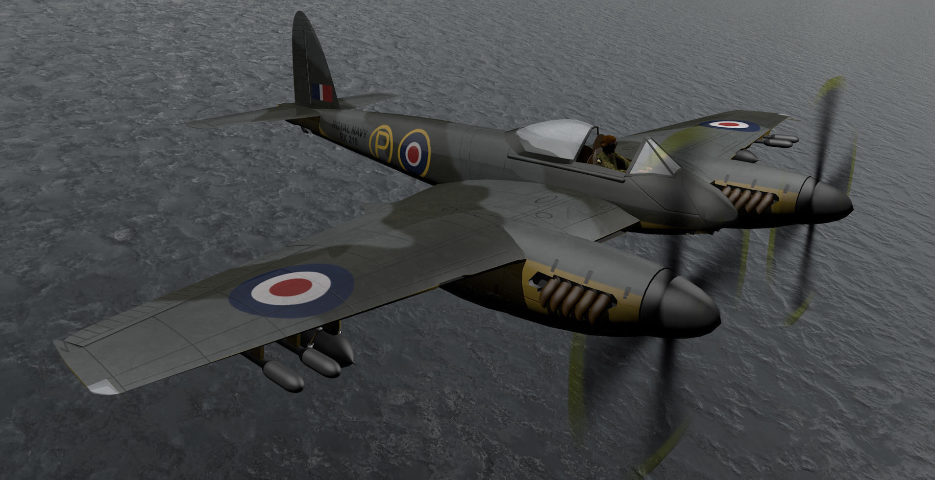 DeHavilland Hornet F Mk-1 3D model_7