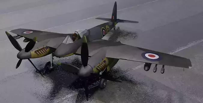 DeHavilland Hornet F Mk-1 3D model