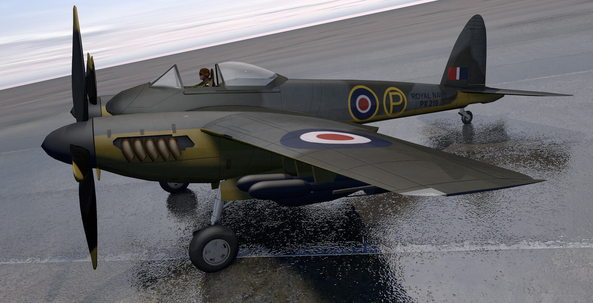 DeHavilland Hornet F Mk-1 3D model_2