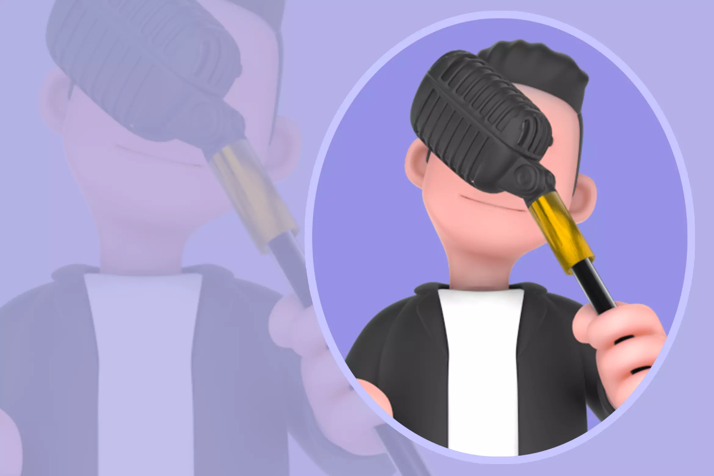 Stylized 3D Stage Performer - Cartoon Musician 3D model