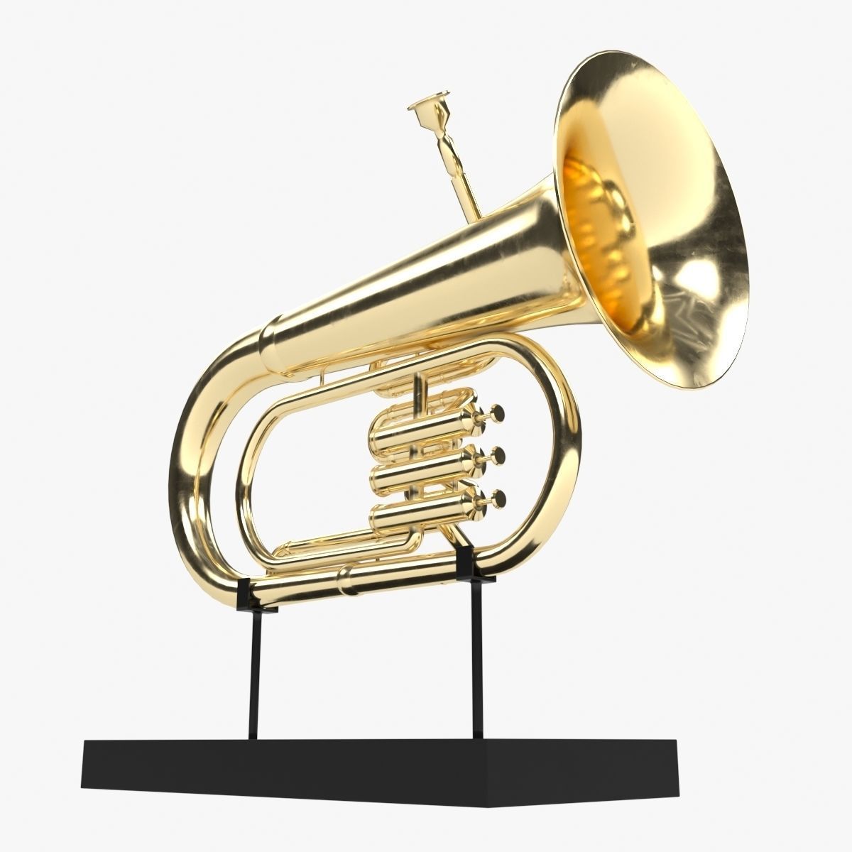Musical instrument tuba 3D model_2