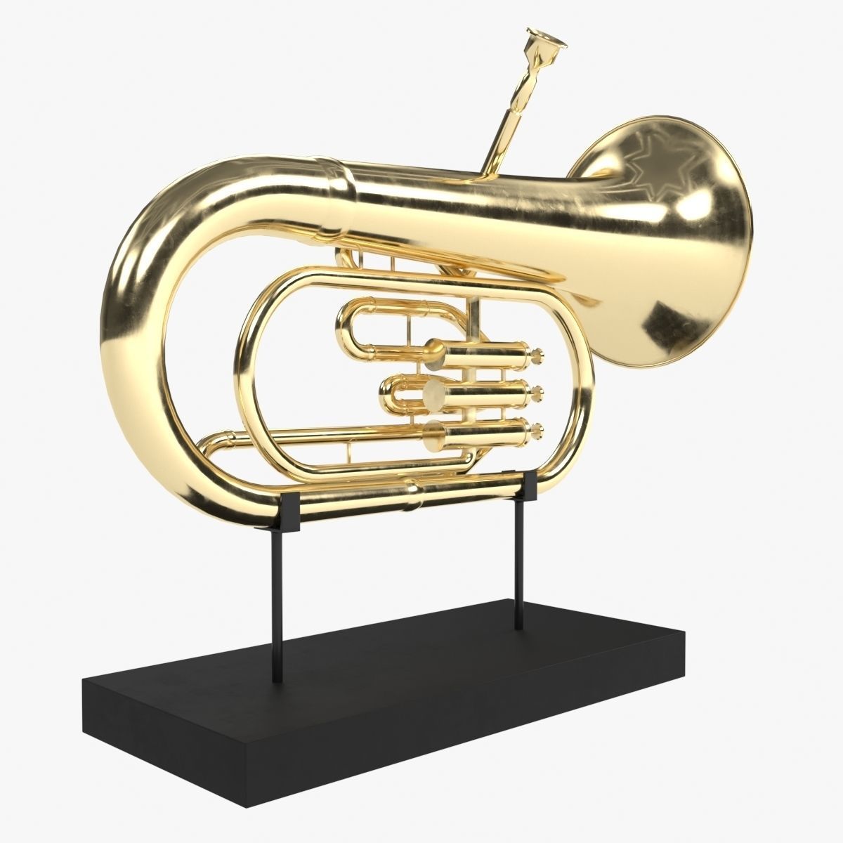 Musical instrument tuba 3D model_3
