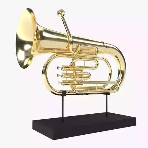 Musical instrument tuba  3D model