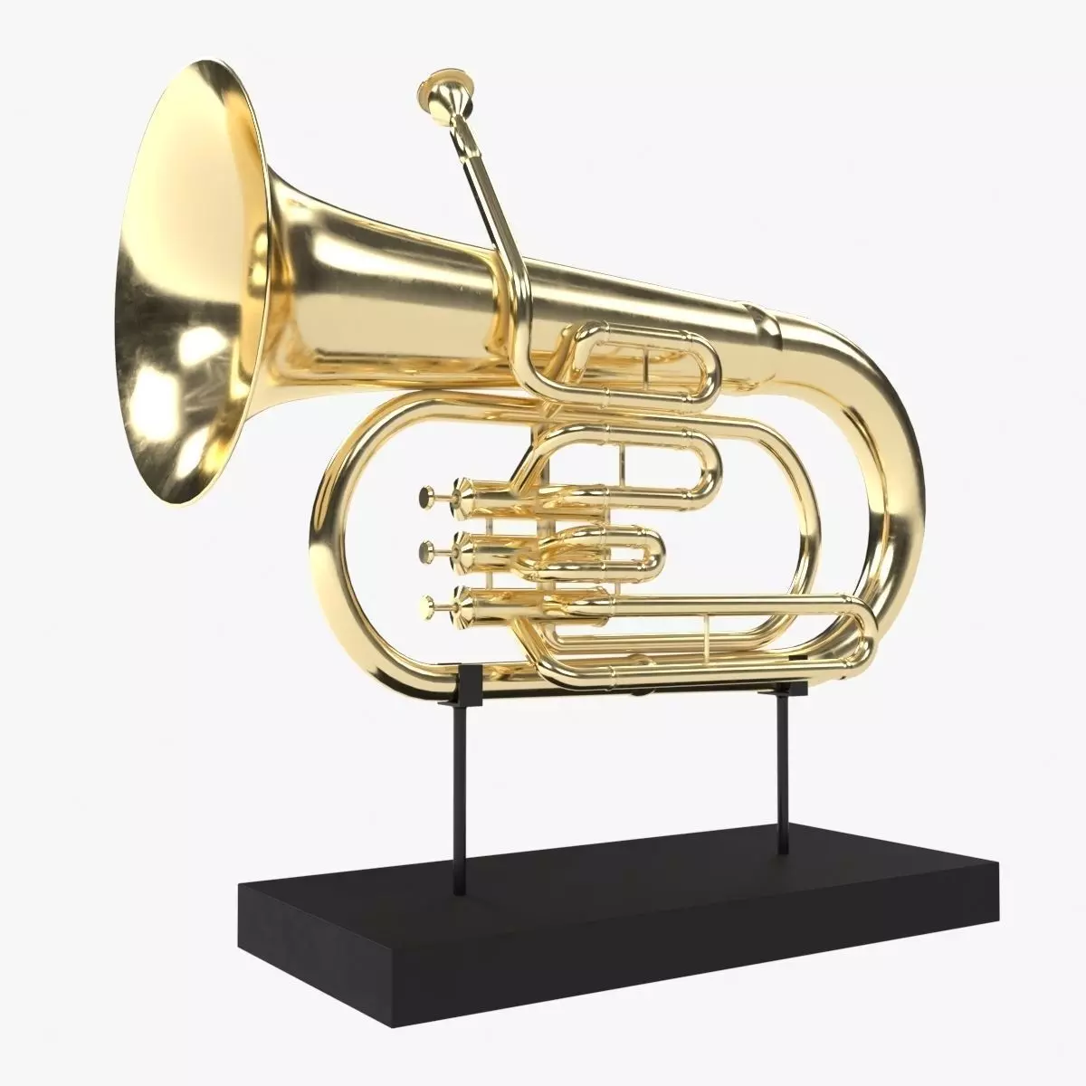 Musical instrument tuba 3D model_0