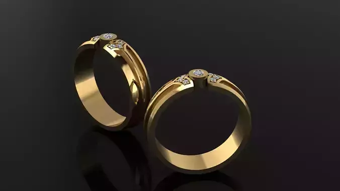 Ring two gold wedding rings