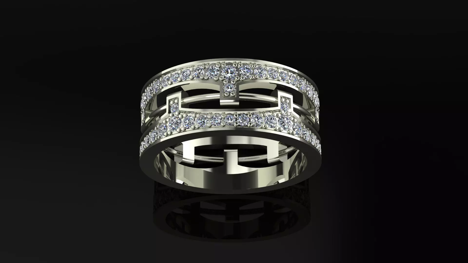 Diamond Ring 3D print model_0