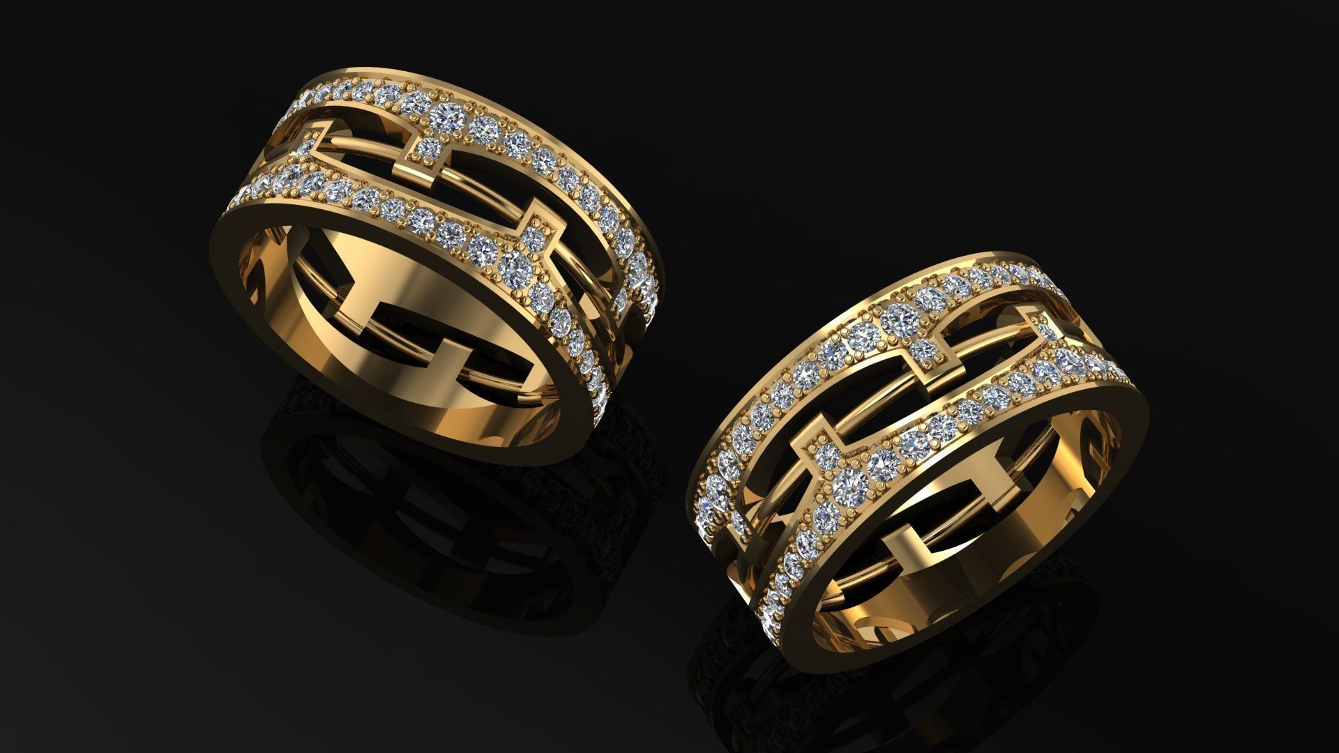 Diamond Ring 3D print model_2