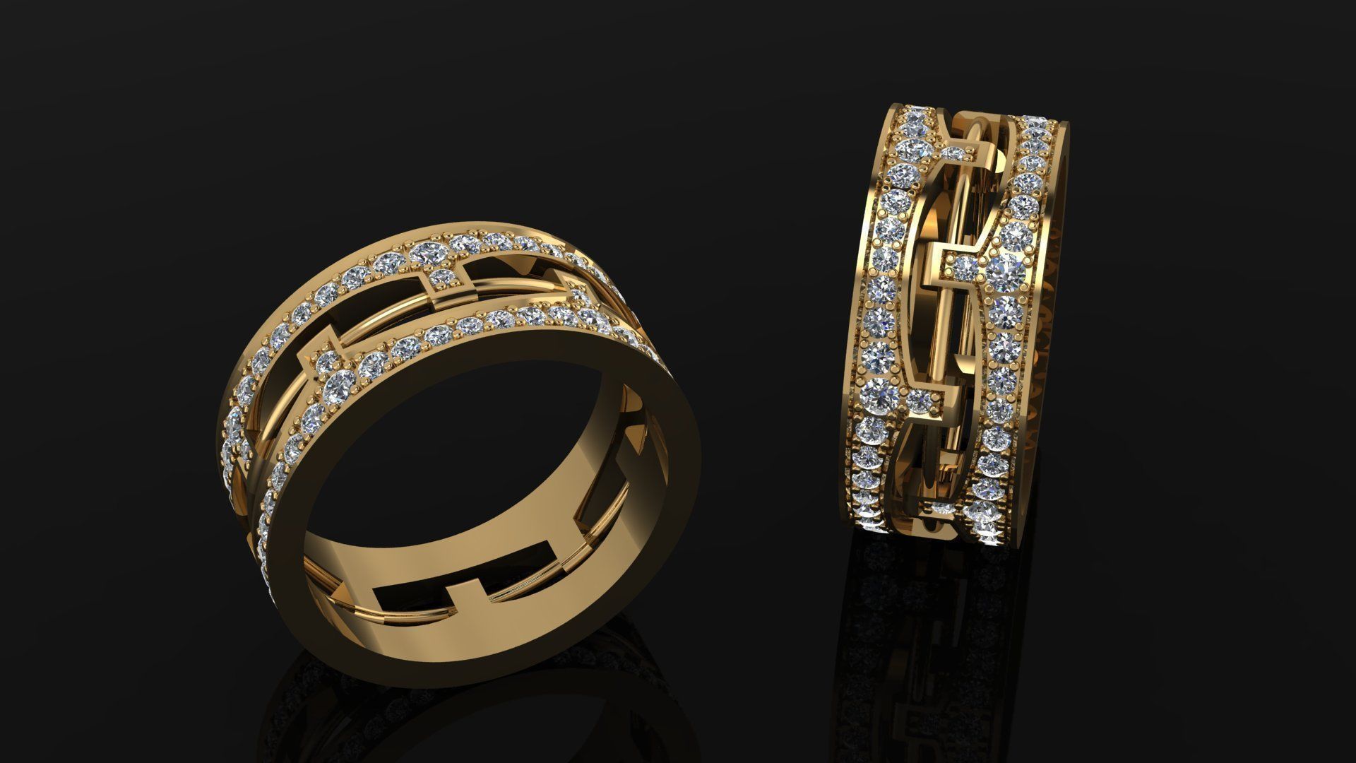 Diamond Ring 3D print model_1