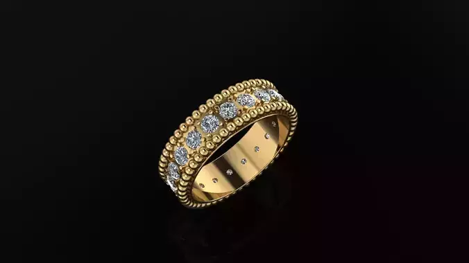 Ring gold with diamonds
