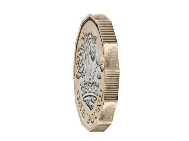 New British Pound Coin Low-poly 3D model_4