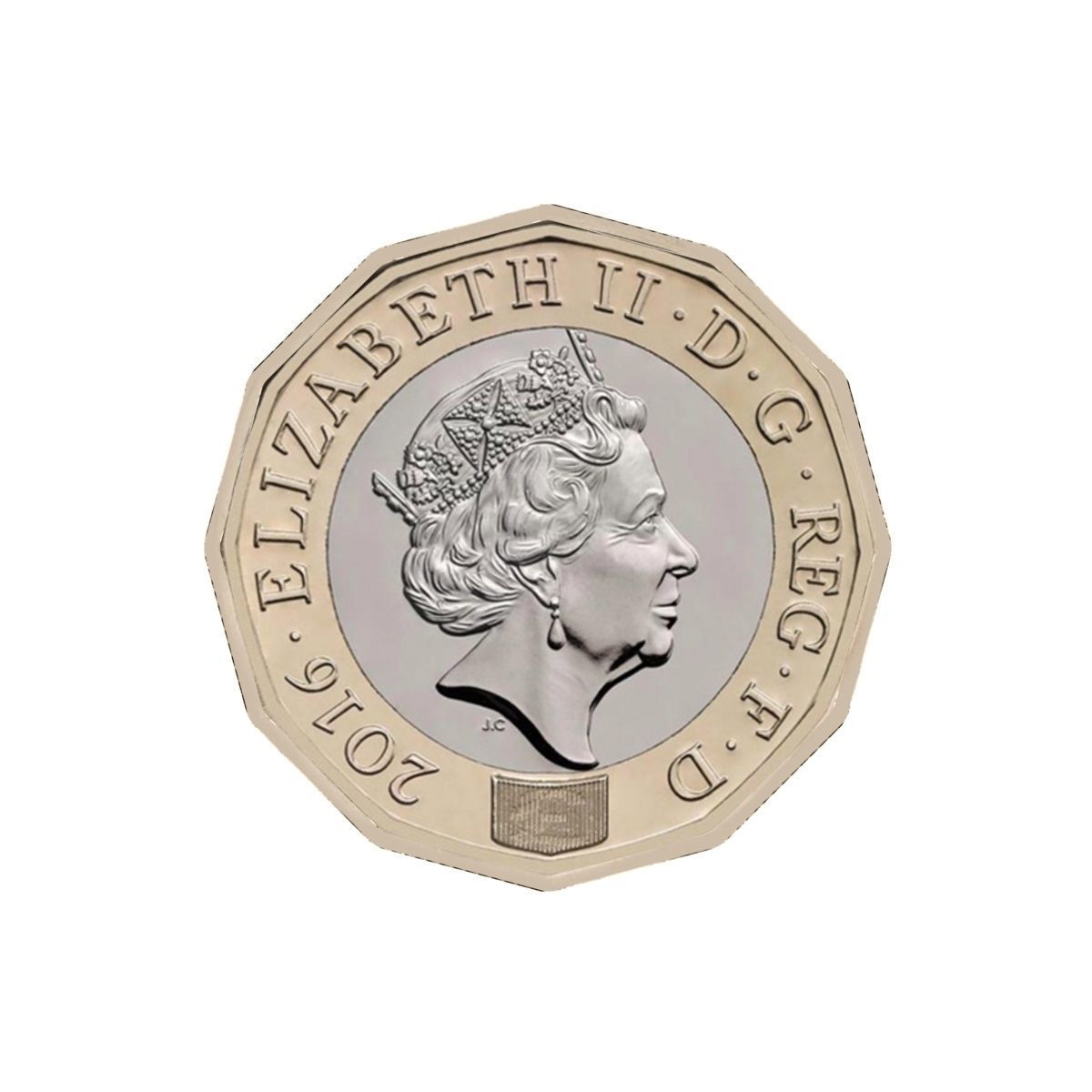 New British Pound Coin Low-poly 3D model_2