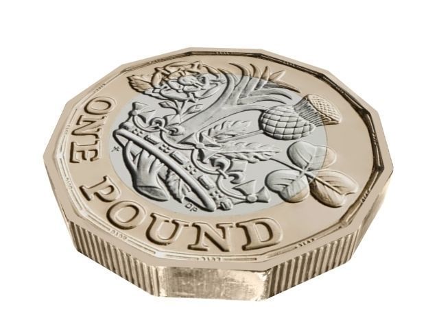 New British Pound Coin Low-poly 3D model_3