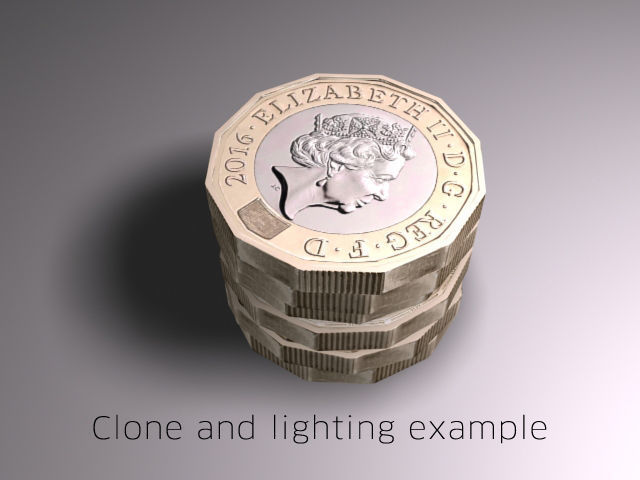 New British Pound Coin Low-poly 3D model_5