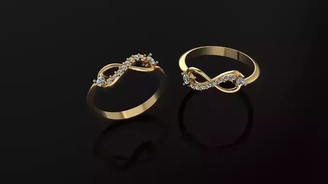 Ring infinity with diamonds