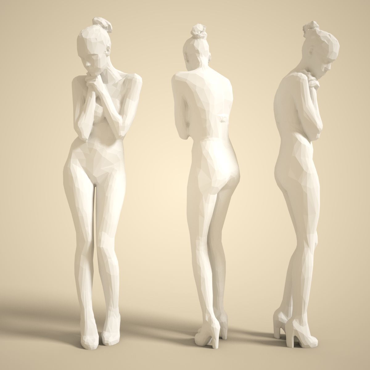 Fashion Girl Posing 3 3D print model_1
