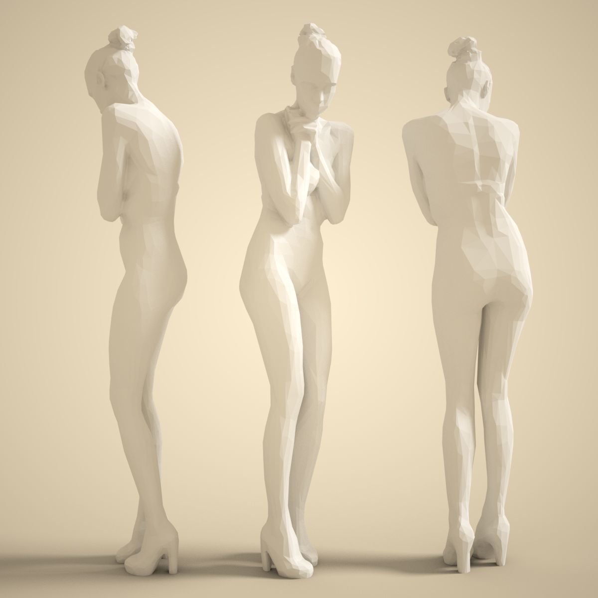 Fashion Girl Posing 3 3D print model_2
