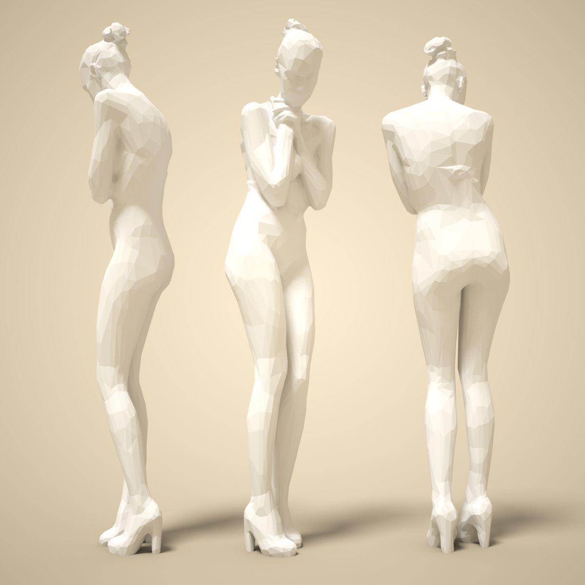 Fashion Girl Posing 3 3D print model_4