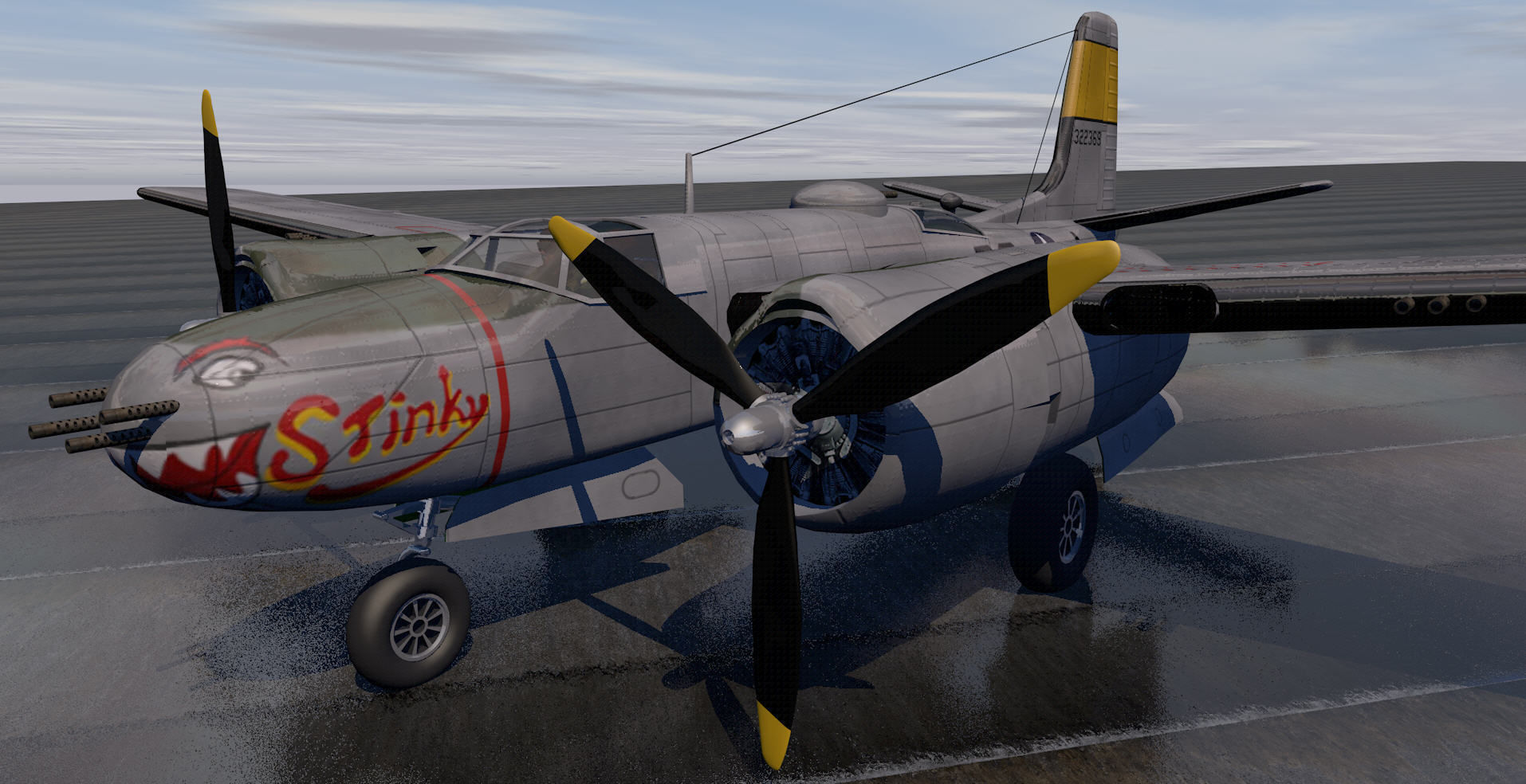 Douglas A-26B Invader 3D model_2