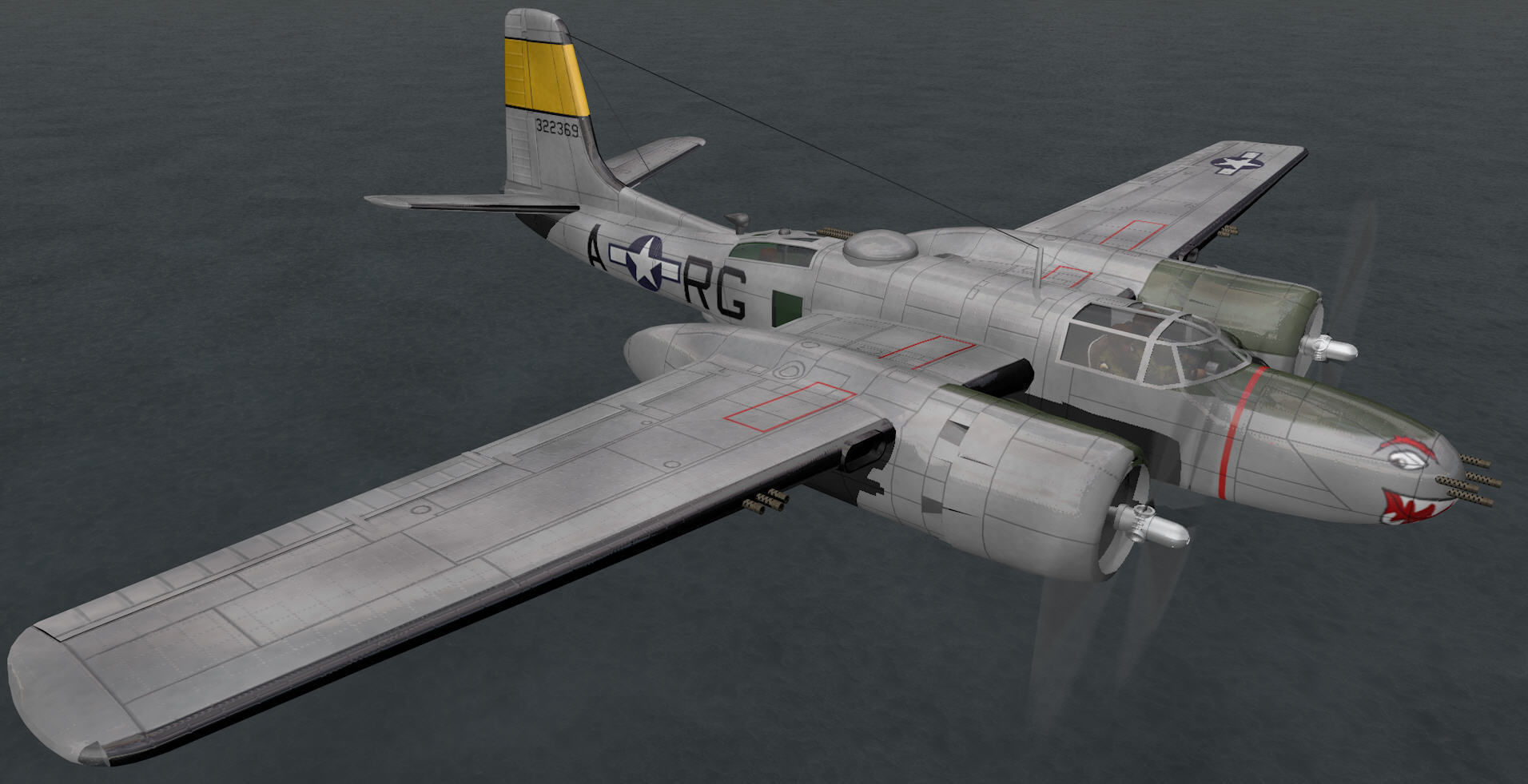 Douglas A-26B Invader 3D model_9