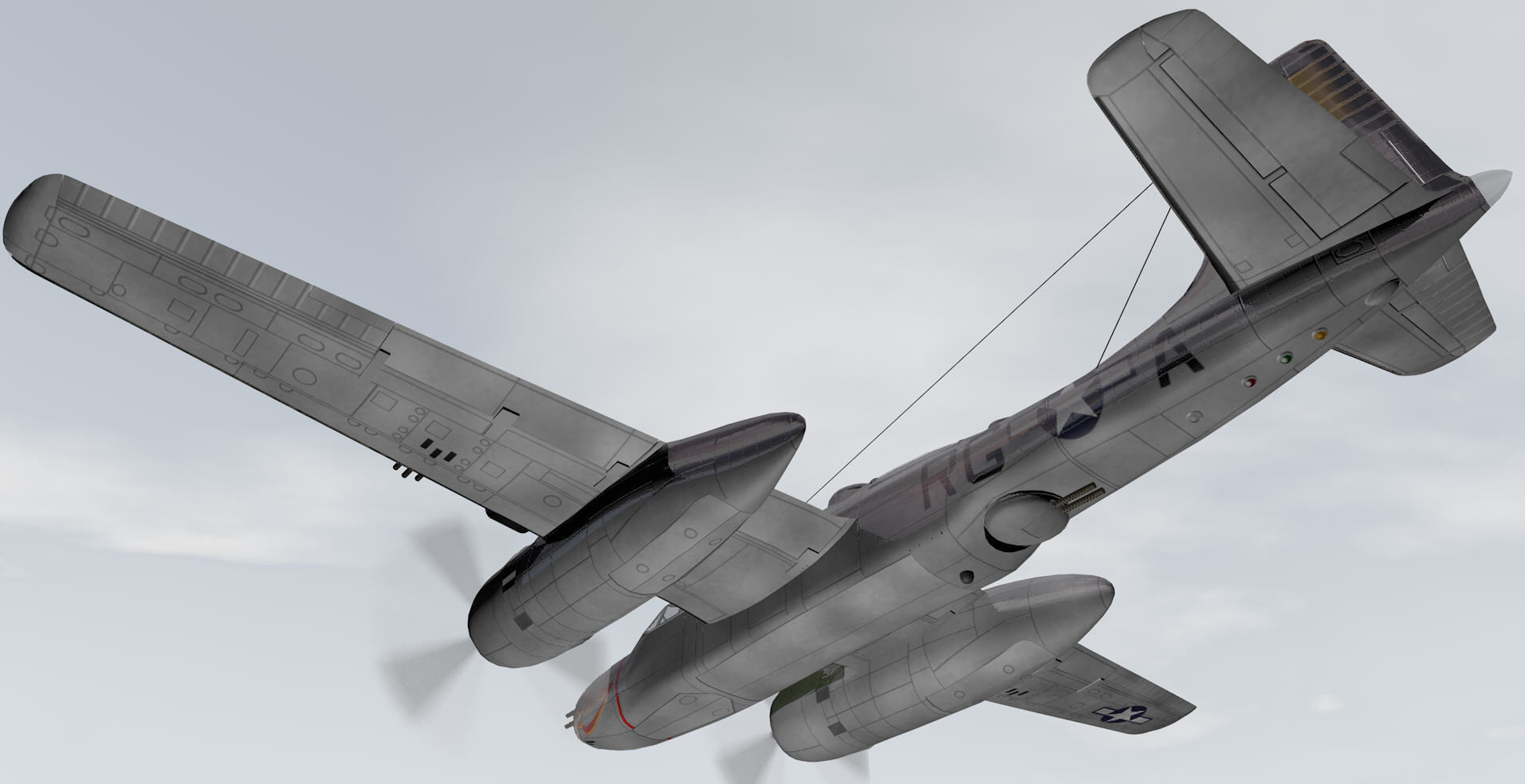 Douglas A-26B Invader 3D model_11