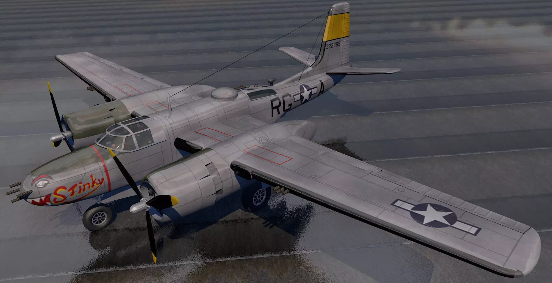 Douglas A-26B Invader 3D model_0