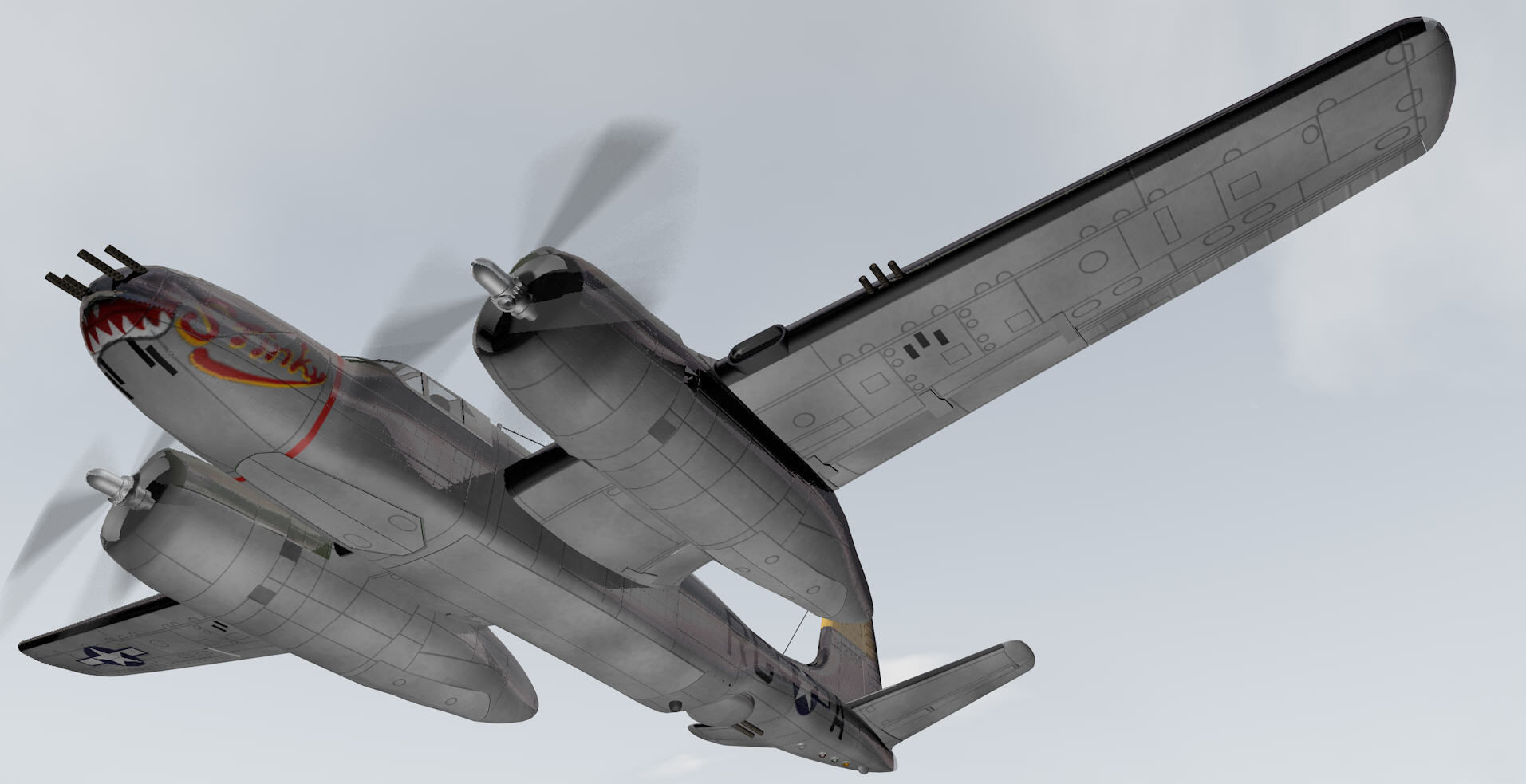 Douglas A-26B Invader 3D model_10