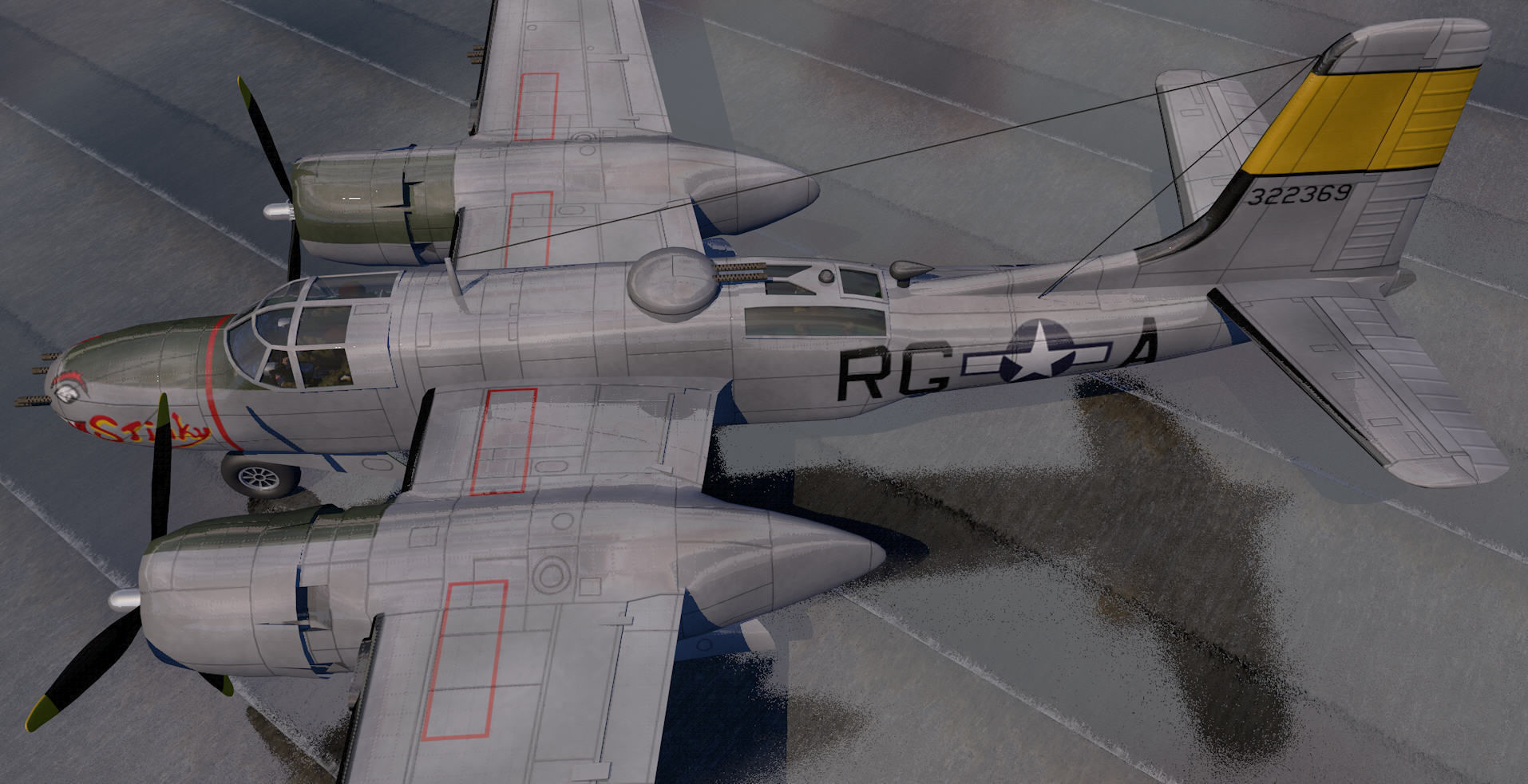Douglas A-26B Invader 3D model_7