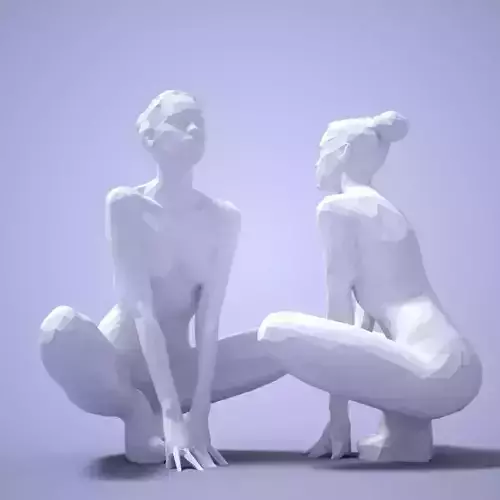 Fashion Girl Sitting Down Posing