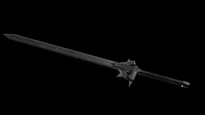 Kirito Sword Elucidator Low-poly 3D model