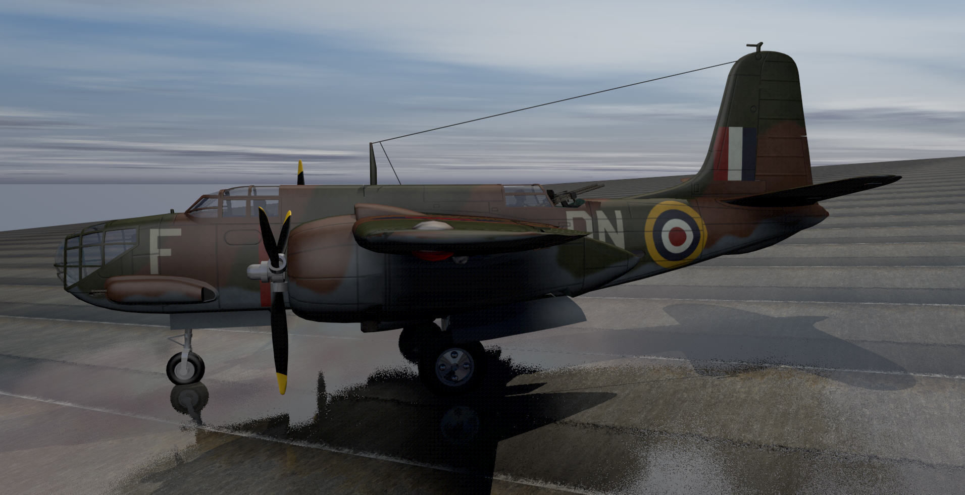 Douglas Boston Mk-3 - A-20B 3D model_1