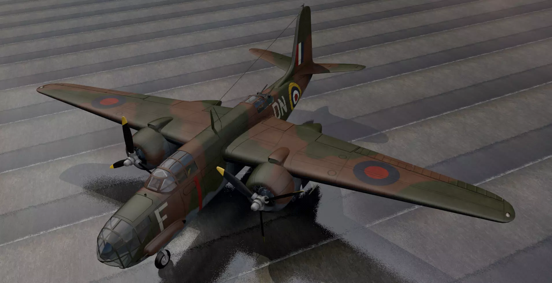 Douglas Boston Mk-3 - A-20B 3D model_0