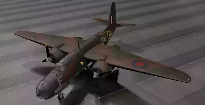 Douglas Boston Mk-3 - A-20B 3D model