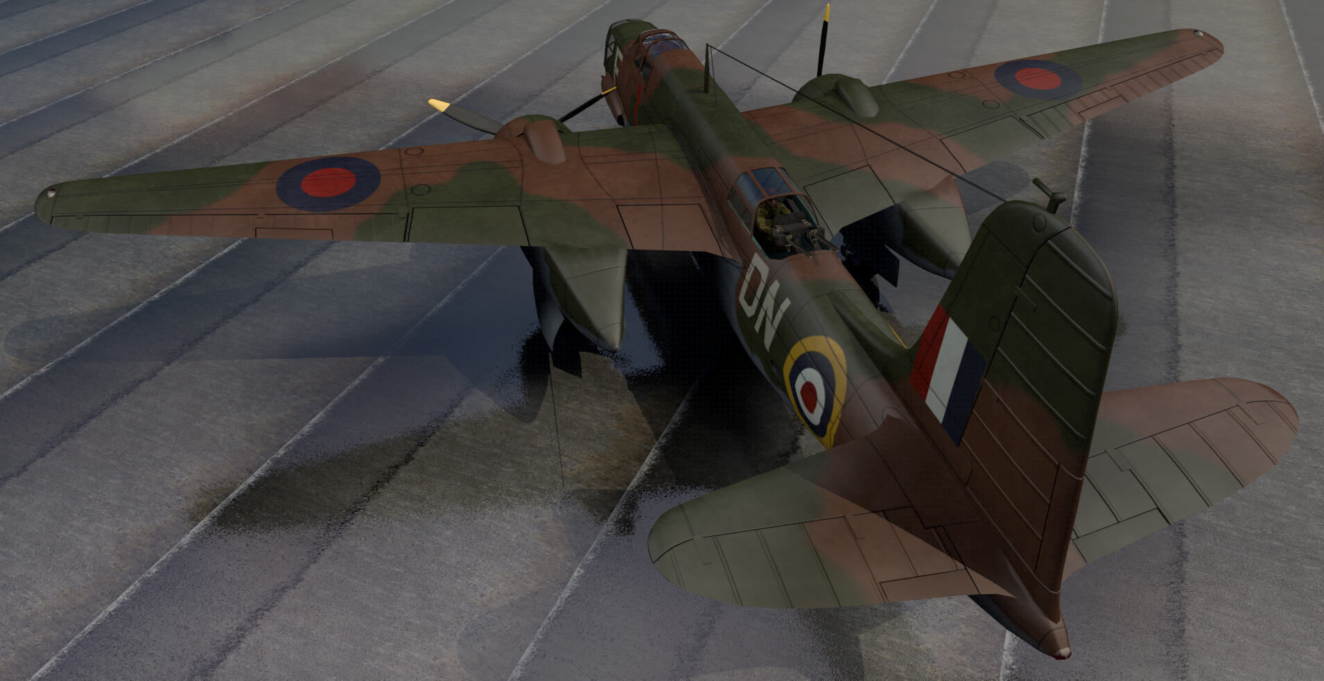 Douglas Boston Mk-3 - A-20B 3D model_2