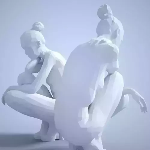 Fashion Girl Sitting Down Posing