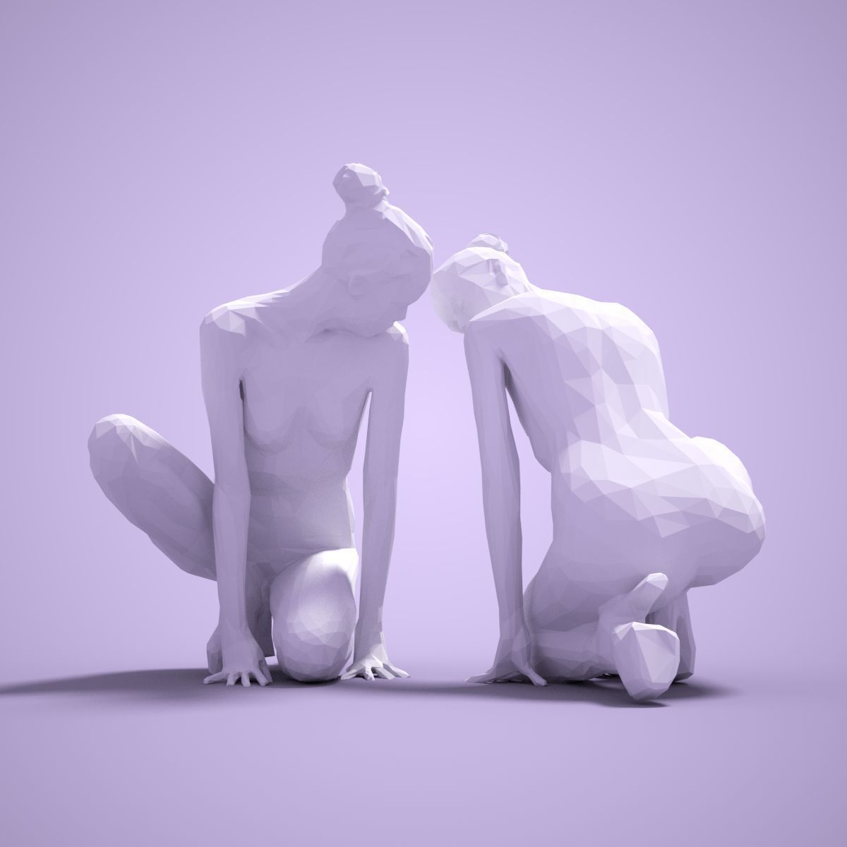 Fashion Girl Sitting Down Posing 3D print model_4