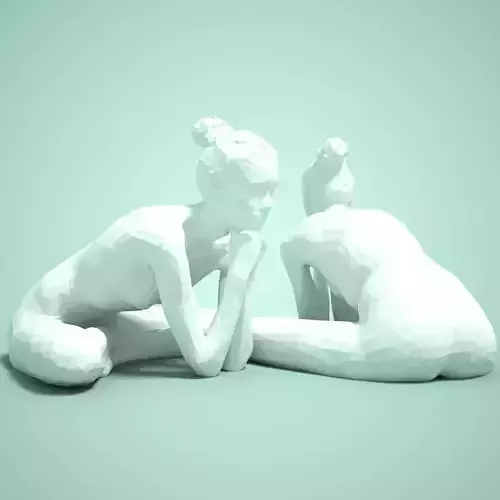 Fashion Girl Sitting Down Posing