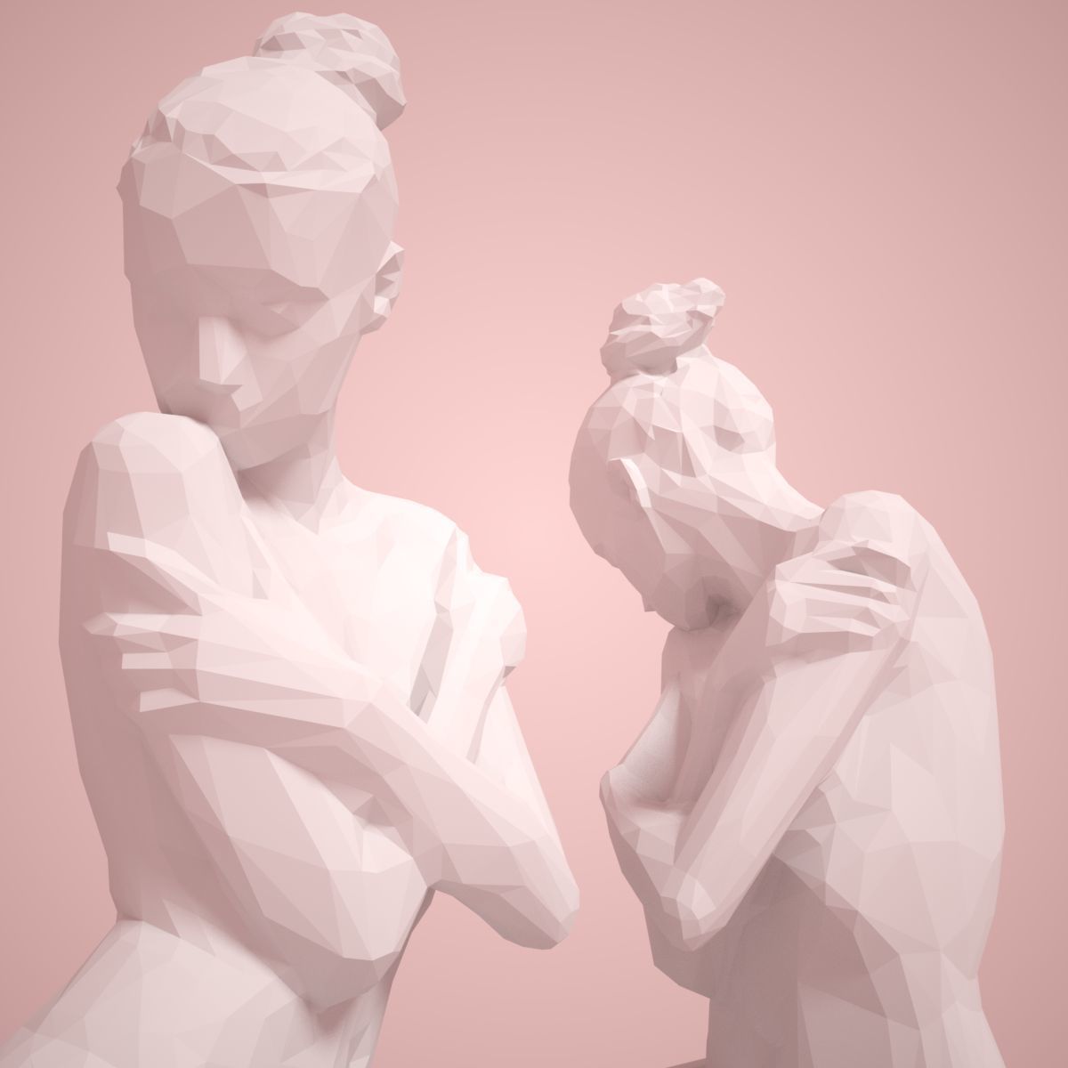 Fashion Girl Sitting Down Posing 3D print model_1