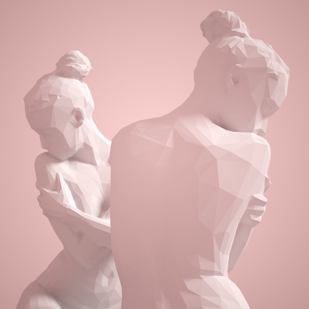 Fashion Girl Sitting Down Posing 3D print model_2